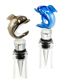 Murano Glass Dolphin Bottle Stopper