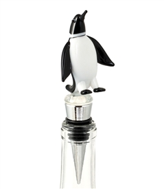 Glass Penguin  Bottle Stopper