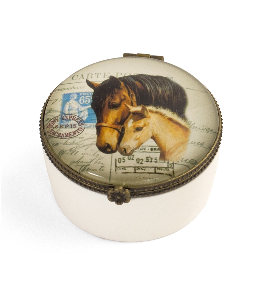 Horse Design Ceramic Keepsake Box