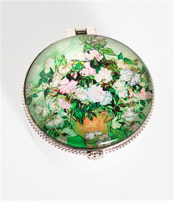Van Gogh's Vase with Pink Rose Keepsake Box