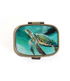 Green sea Turtle Pill Box