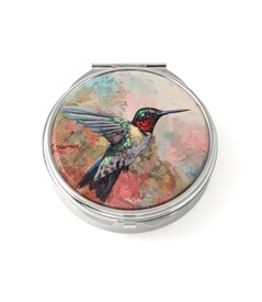Hummingbird Round Pill Box
