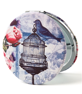 bird cage compact mirror