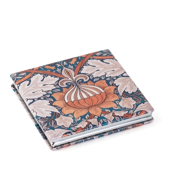 Orange Floral Square Travel Mirror