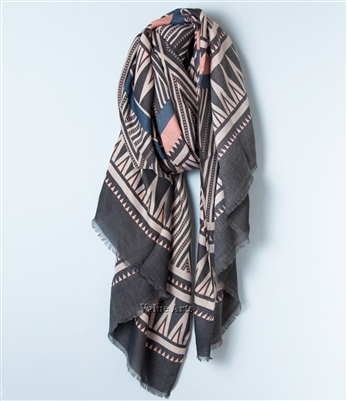 Geometric Scarf Gray