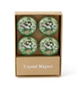 Van Gogh Vase with Pink Rose Set of 4 Crystal Glass Magnet