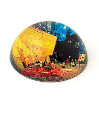Cafe Terrace At Night Paper Weight