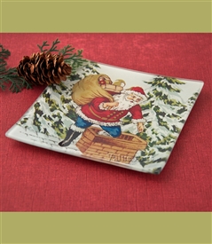 santa claus decorative dish