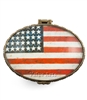 Vintage American Flag Oval Keepsake Box