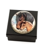 Vintage Horse Crystal Dome Paperweight