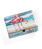 Flamingo  on Beach Treasure Box
