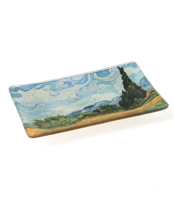 Van Gogh Wheat Field Cypresses Decorative Dish