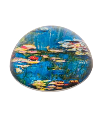 Crystal Glass Dome Water Lilies Paper Weight