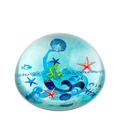 Mermaid Crystal Dome Paper Weight