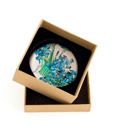Van Gogh Irises Crystal Glass Paperweight