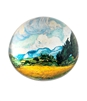 Van Gogh Wheat Field Cypresses Crystal Glass Dome Paperweight
