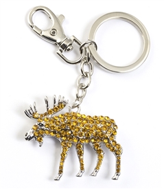 Crystal Moose Key Chain