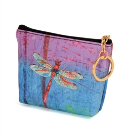 Red Dragonfly Change Purse