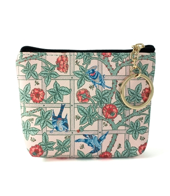 William Morris Birds and Flower Keying Coin Purse