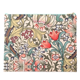 Golden Lilies Large Travel Size Accessories Pouch