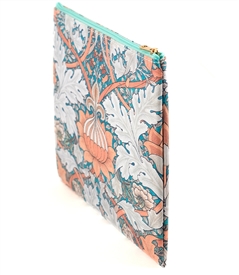 William Morris Orange Flower Large Travel Size Accessories Pouch