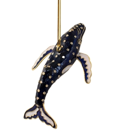 Cloisonne Humpback Whale Ornament