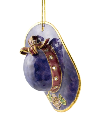 Cloisonne Rose Purple Hat Ornament