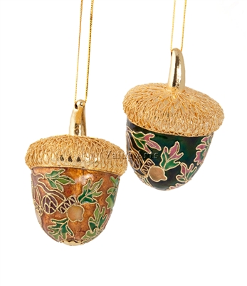 Cloisonne Acorn Ornament