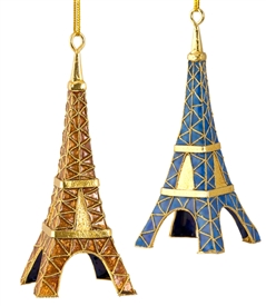 Cloisonne Eiffel Tower Ornament