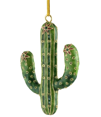 Cloisonne Cactus Ornament