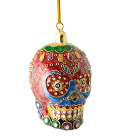 Cloisonne Skull Ornament