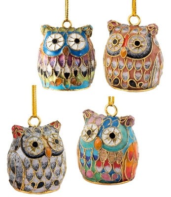Cloisonne Owl Ornament