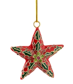 Cloisonne Red Star Ornament