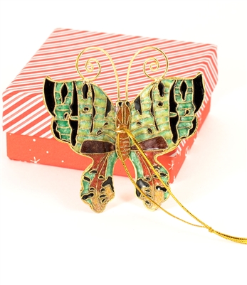 Cloisonne Large Butterfly Ornament