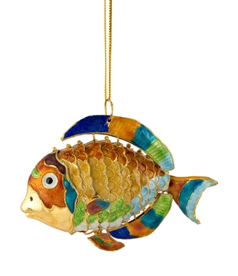 Cloisonne Articulated Fish Ornament