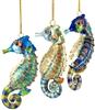 Cloisonne Articulate Large Seahorse Ornament