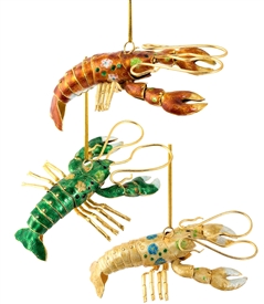 Cloisonne Articulate Lobster Ornament