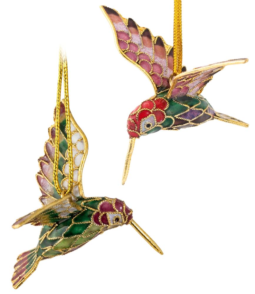 Cloisonne Hummingbird Ornament 