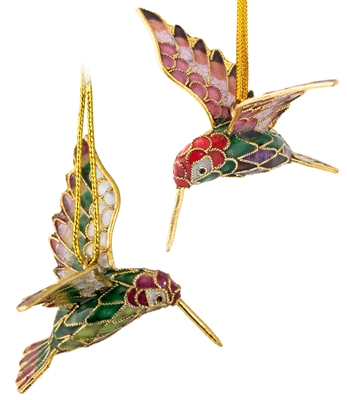 Cloisonne Hummingbird Ornament
