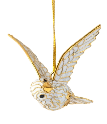 Cloisonne  Dove Ornament