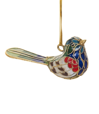 Cloisonne Singing Bird Ornament