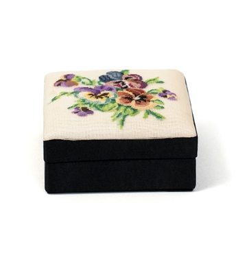 Black Square Petit Point Bouquet Box(Set of 3)
