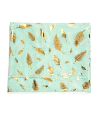 Gold Feather Scarf