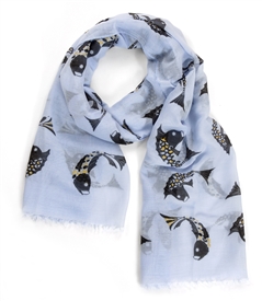Oriental Good Luck Fish Scarf