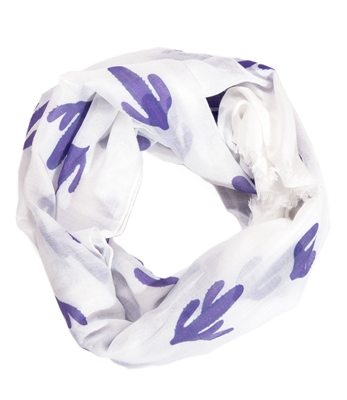 Cactus Scarf in White