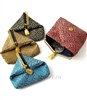 Silk Brocade Greek Key Change Purse
