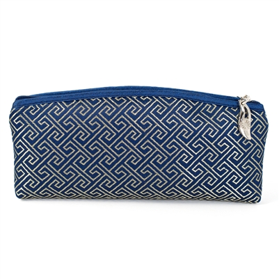 Silk Brocade Greek Key Eye Glass Case