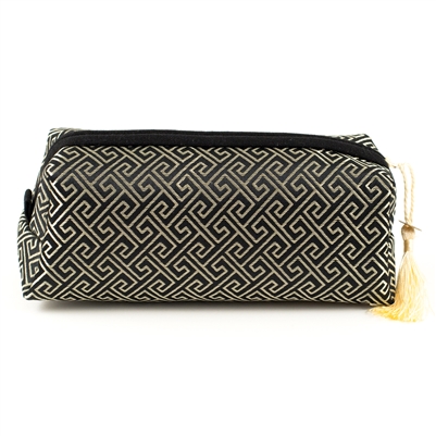 Silk Brocade Rectangular Spiral Design Accessories Case