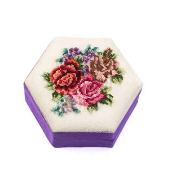 Petit Point Hexagonal Bouquet Box