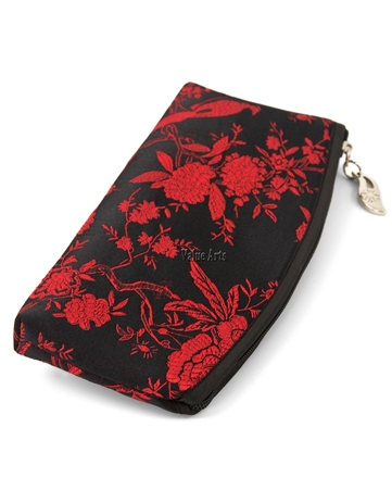 Silk Brocade Floral Eye Glass Case